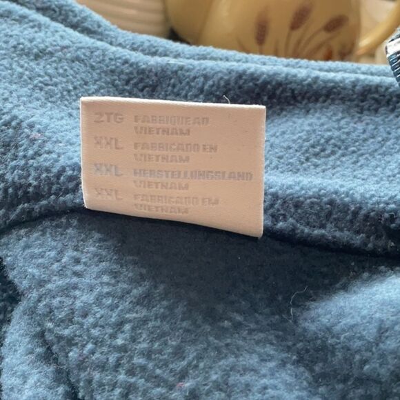 Columbia Blue Fleece Sweatshirt Women XXL Full Zipper Waist Cinch Polyester - Picture 5 of 9